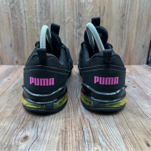 Puma Womens Sneakers Riaze Prowl Rainbow Running Training Black Pink Logo Size 8 - Picture 4 of 8